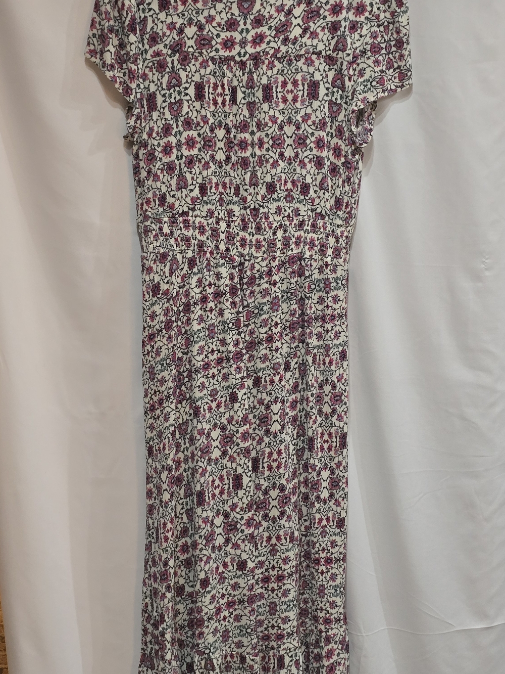 Angels Forever Young Bohemian-Style Maxi Dress Floral Print Tassel Tie XL EUC - Picture 5 of 7